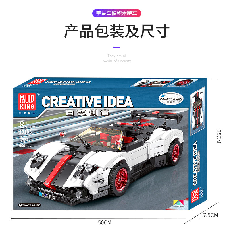 13105 - Sportwagen Pagani (Mould King)