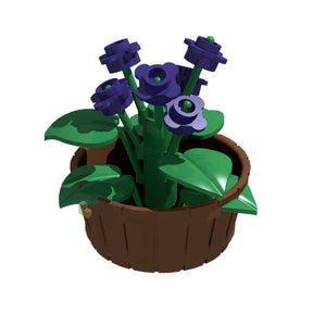 LB-20049-Blumenkübel lila Blume (Lonestar-Bricks)