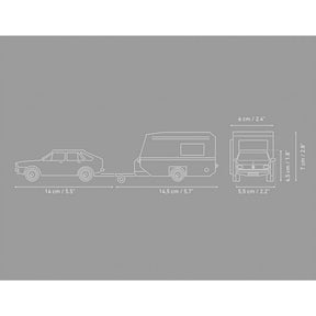 CB-24643 - VW Passat B1 mit Wohnwagen(Cobi)