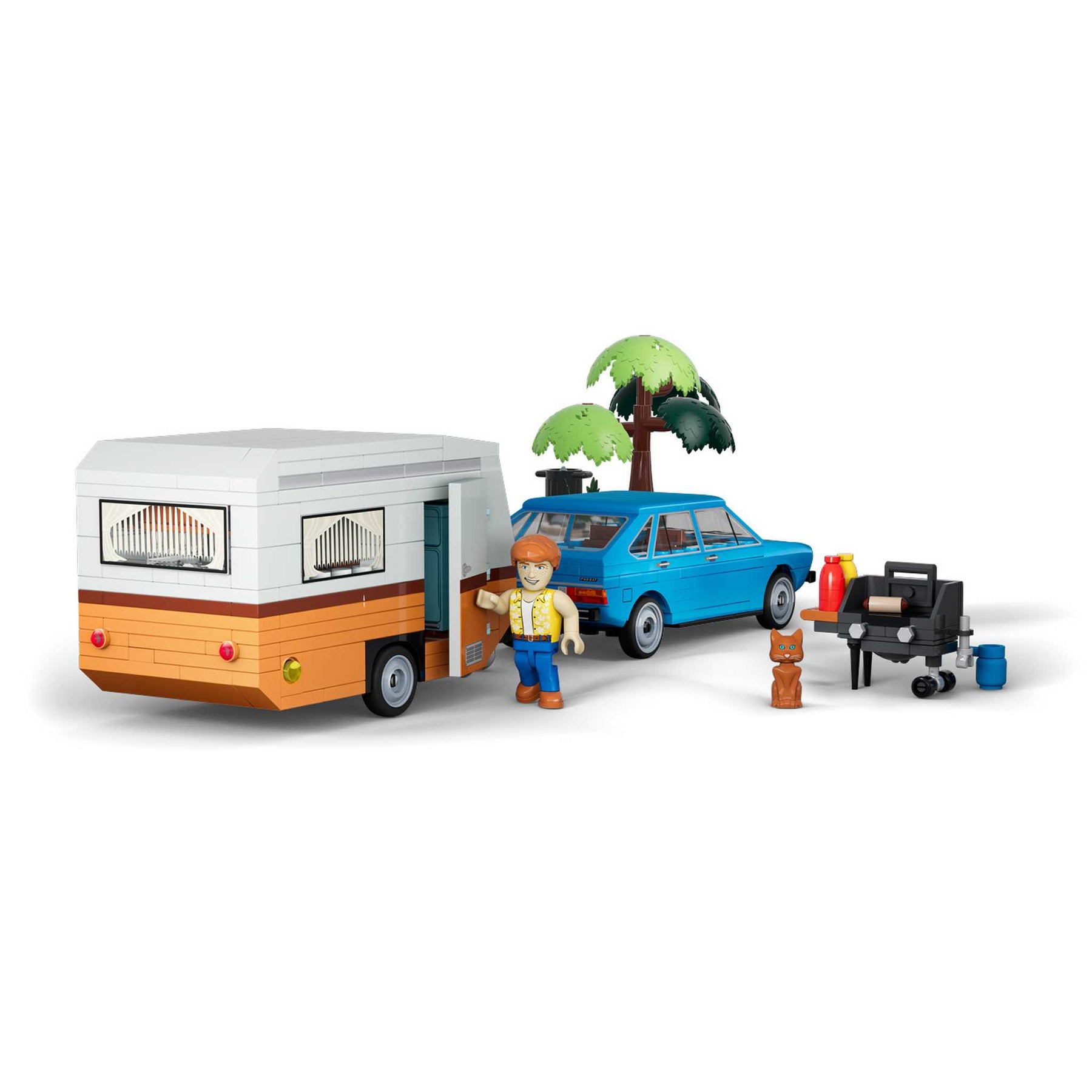 CB-24643 - VW Passat B1 mit Wohnwagen(Cobi)