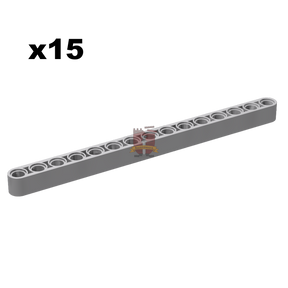 Technik Liftarm 1x15 hellgrau 15 Stück (Gobricks)