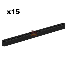 Technik Liftarm 1x15 schwarz 15 Stück (Gobricks)