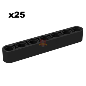 Technik Liftarm 1x7 Schwarz 25 Stück (GoBricks)