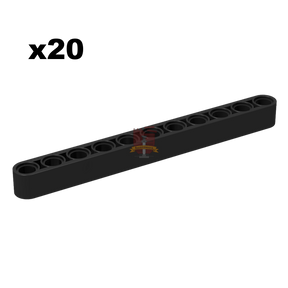 Technik Liftarm 1x11 schwarz 20 Stück (Gobricks)