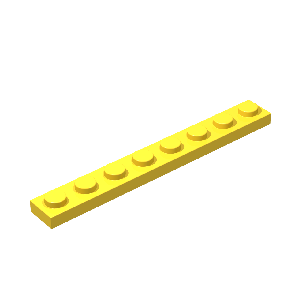 Plate 1x8 gelb 50 Stück (Cada)