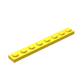 Plate 1x8 gelb 50 Stück (Cada)