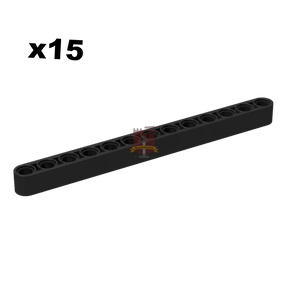 Technik Liftarm 1x13 Schwarz 15 Stück (GoBricks)