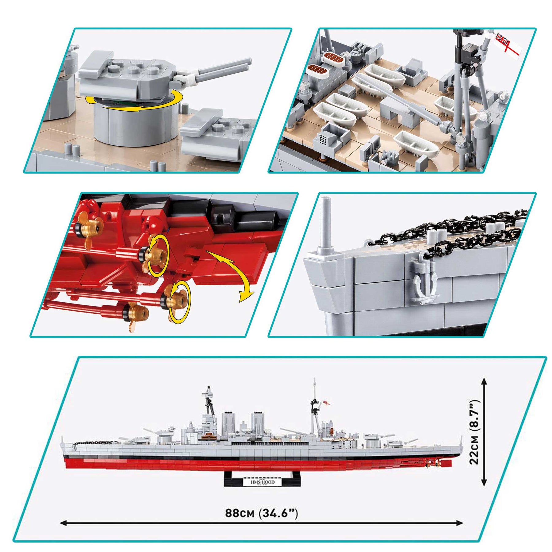 4830-Schlachtschiff HMS Hood 1:300-Cobi