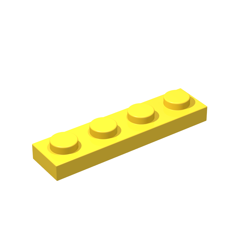 Plate 1x4 gelb 50 Stück (Cada)