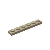 Plate 1x6 dark tan 50 Stück (Cada)