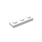 Plate 1x3 weiß 50 Stück (Cada)