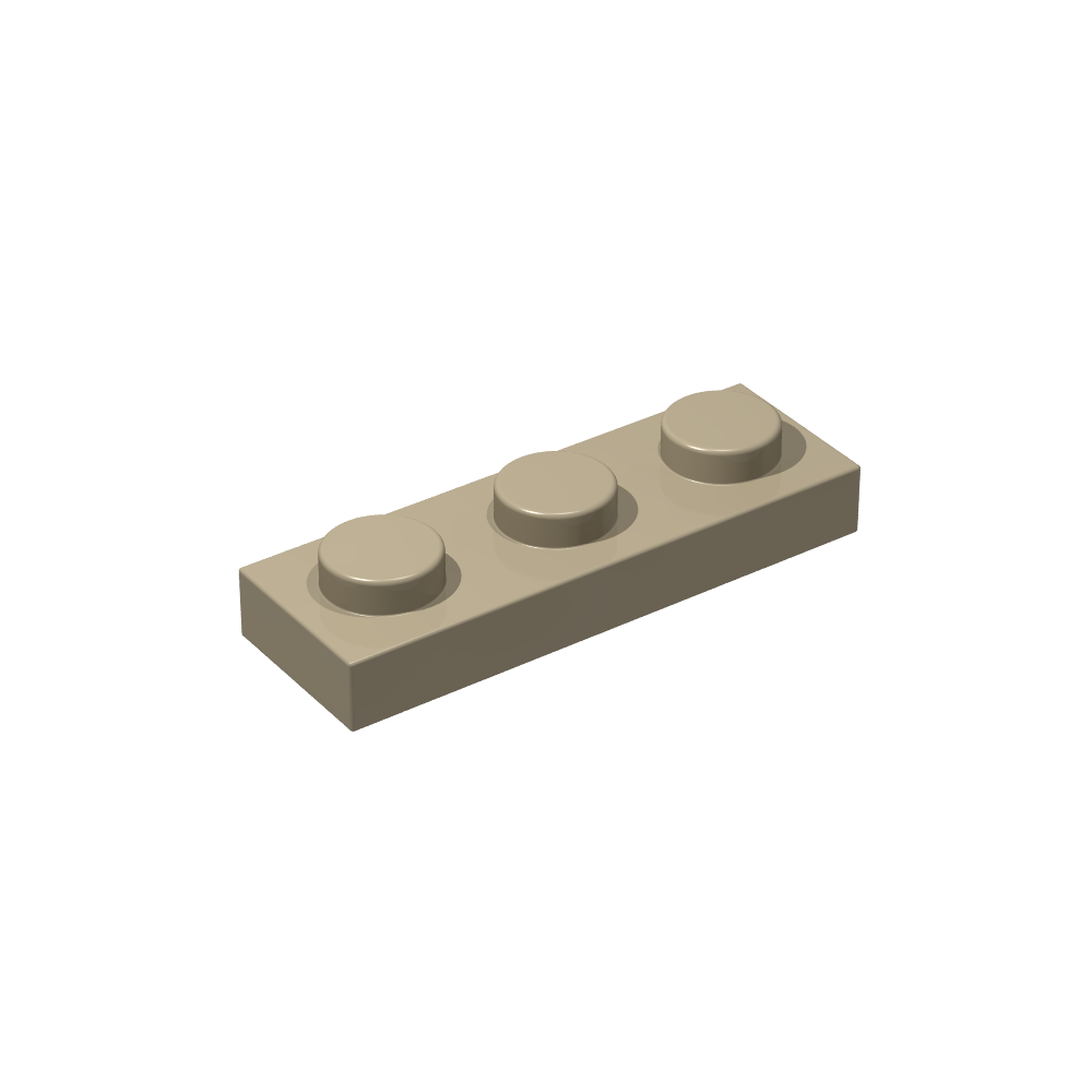 Plate 1x3 Dark Tan 50 Stück (Cada)