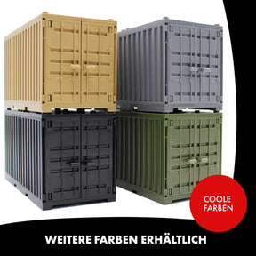 LONESTAR Klemmbausteine I 4er Set Schiffs-Container I Grau