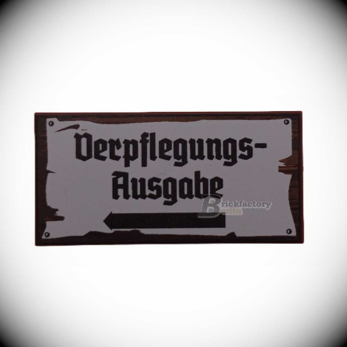 BF-0466-2 - Verpflegungsausgabe (Farbe: Reddish-Brown) Bedruckte LEGO®-Fliese 2x4