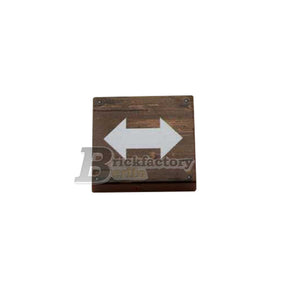 BF-0471G - alle-Richtungen (Farbe: Reddish-Brown) Bedruckte-LEGO®-Fliese-2x2