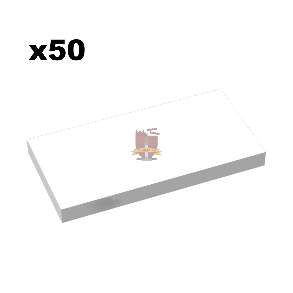 Fliese 2x4 Weiß 50 Stück (Q-Bricks)