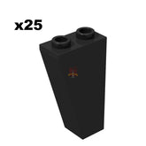 Dachziegel 1x2x3 Schwarz 25 Stück (GoBricks)