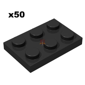 Plate 2x3 Schwarz 50 Stück (GoBricks)