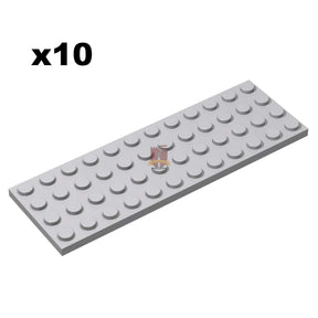 Plate 4x12 Hellgrau 10 Stück (GoBricks)