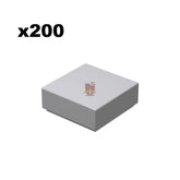 Fliese 1x1 Hellgrau 200 Stück (GoBricks)