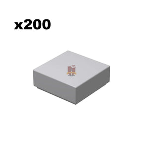 Fliese 1x1 Hellgrau 200 Stück (GoBricks)