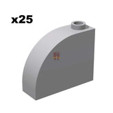 Bow Brick 1x3x2 Hellgrau 25 Stück (GoBricks)