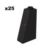 Roof tile 1x2x3 Schwarz 25 Stück (GoBricks)