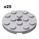Plate 4x4 Round Hellgrau 25 Stück (GoBricks)