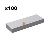 Fliese 1x3 Hellgrau 100 Stück (GoBricks)