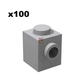 Brick 1x1 with 1 Knob Hellgrau 100 Stück (GoBricks)