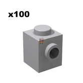 Brick 1x1 with 1 Knob Hellgrau 100 Stück (GoBricks)
