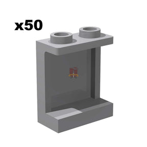 Wall element 1x2x2 Hellgrau 50 Stück (GoBricks)