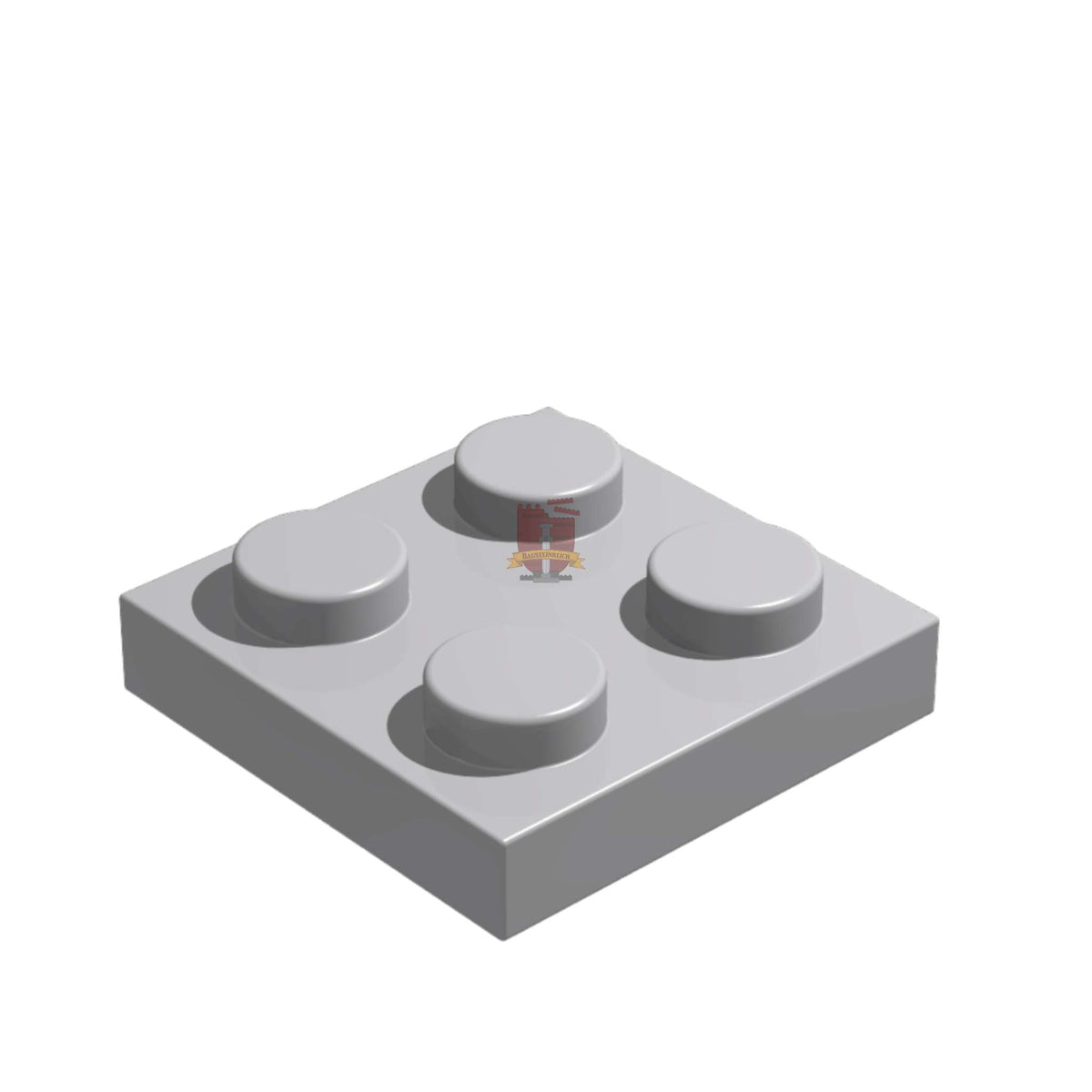 Platte 2x2 Hellgrau 100 Stück (GoBricks)