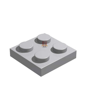 Platte 2x2 Hellgrau 100 Stück (GoBricks)