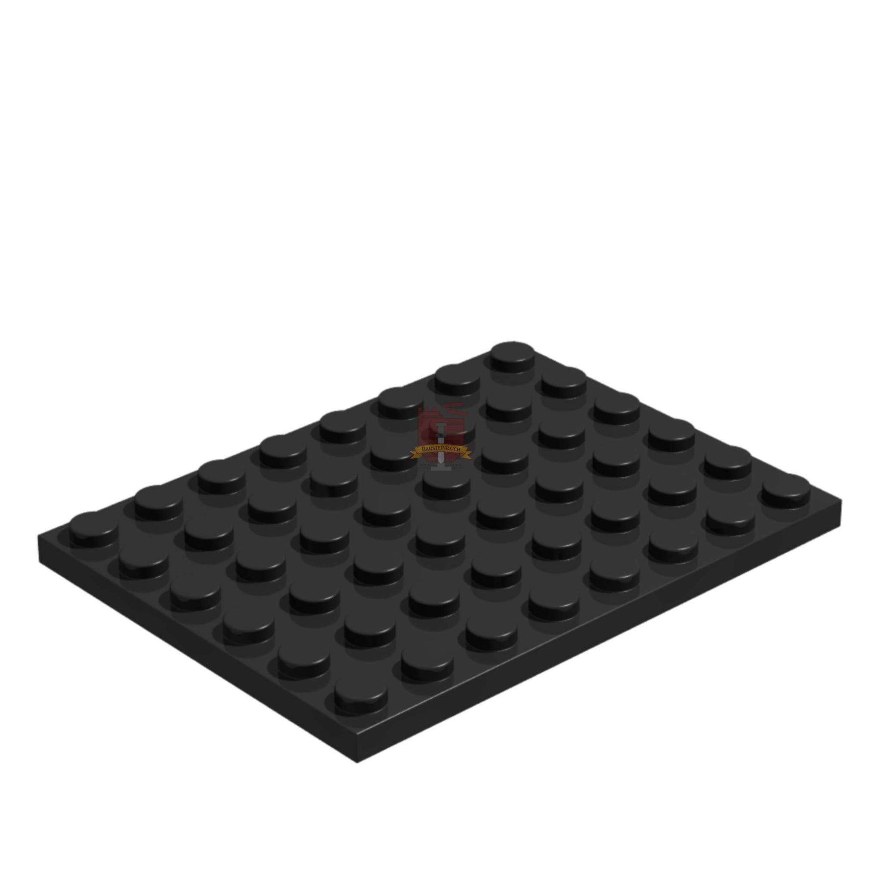 Platte 6x8 Schwarz 10 Stück (GoBricks)