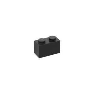 Brick 1x2 Schwarz 50 Stück (GoBricks)