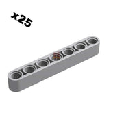 Liftarm 1x7 hellgrau 25 Stück (GoBricks)