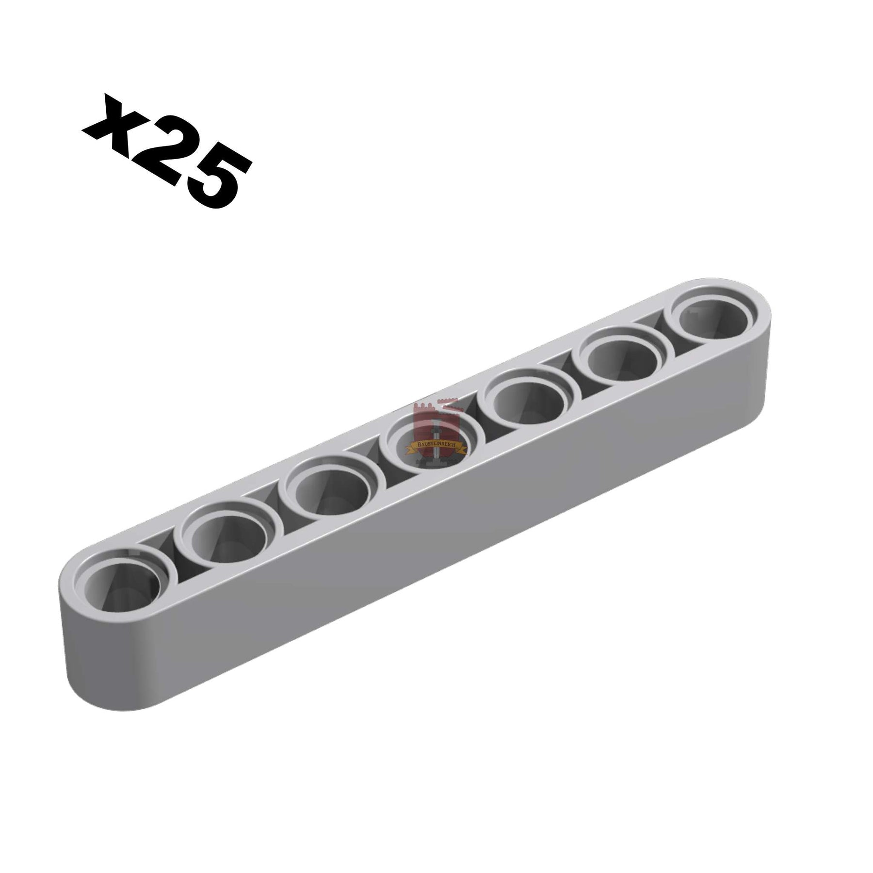 Liftarm 1x7 hellgrau 25 Stück (GoBricks)