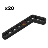 Technik Angular Beam 3x7 schwarz 20 Stück (Gobricks)
