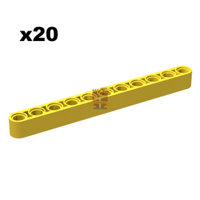 Technik Liftarm 1x11 gelb 20 Stück (Gobricks)
